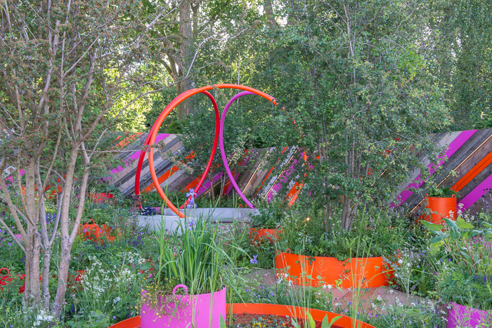 The St Mungo's Putting Down Roots Garden by garden designers Darryl Moore and Adolfo Harrison Chelsea Flower Show 2022