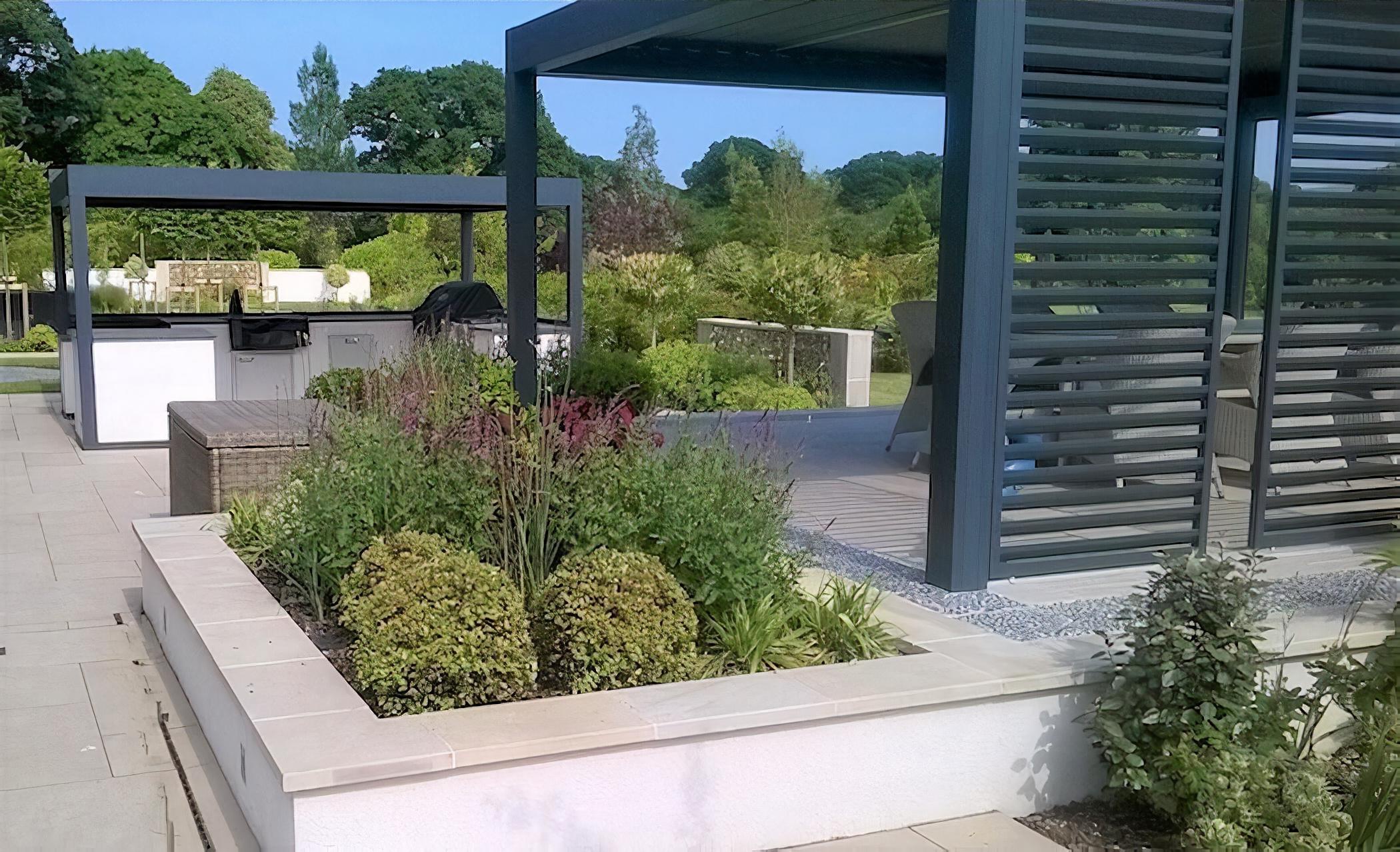 Luxury Living Garden by Sussex based garden designer Anna Helps