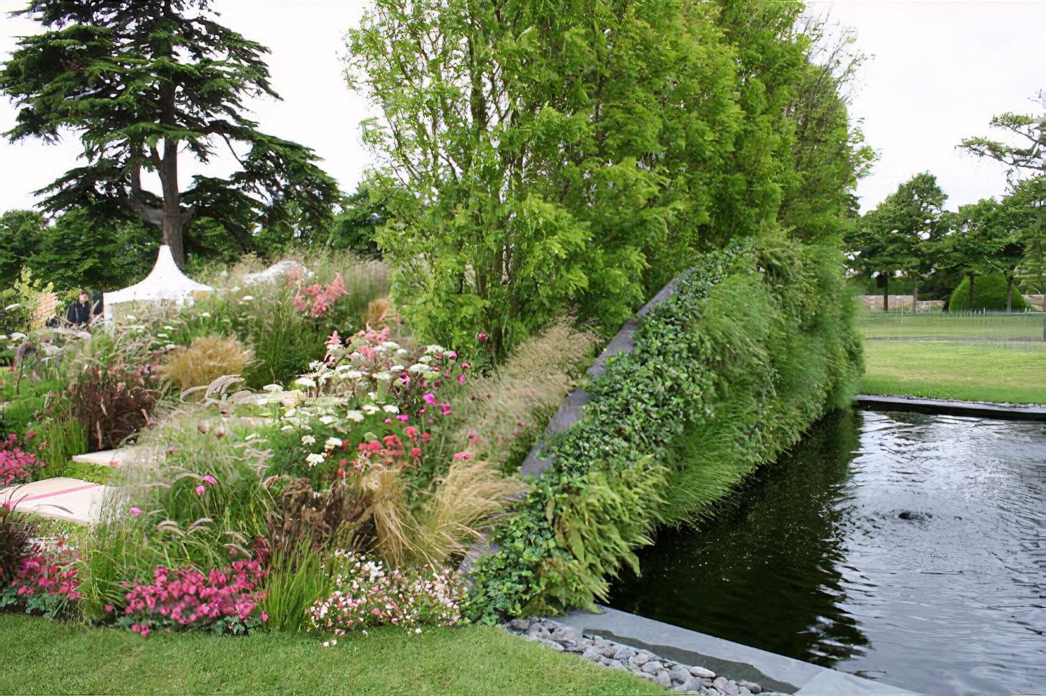 Hampton Court Flower Show 2012 Show Garden Bridge over troubled water garden by garden designer Anoushka Feiler.