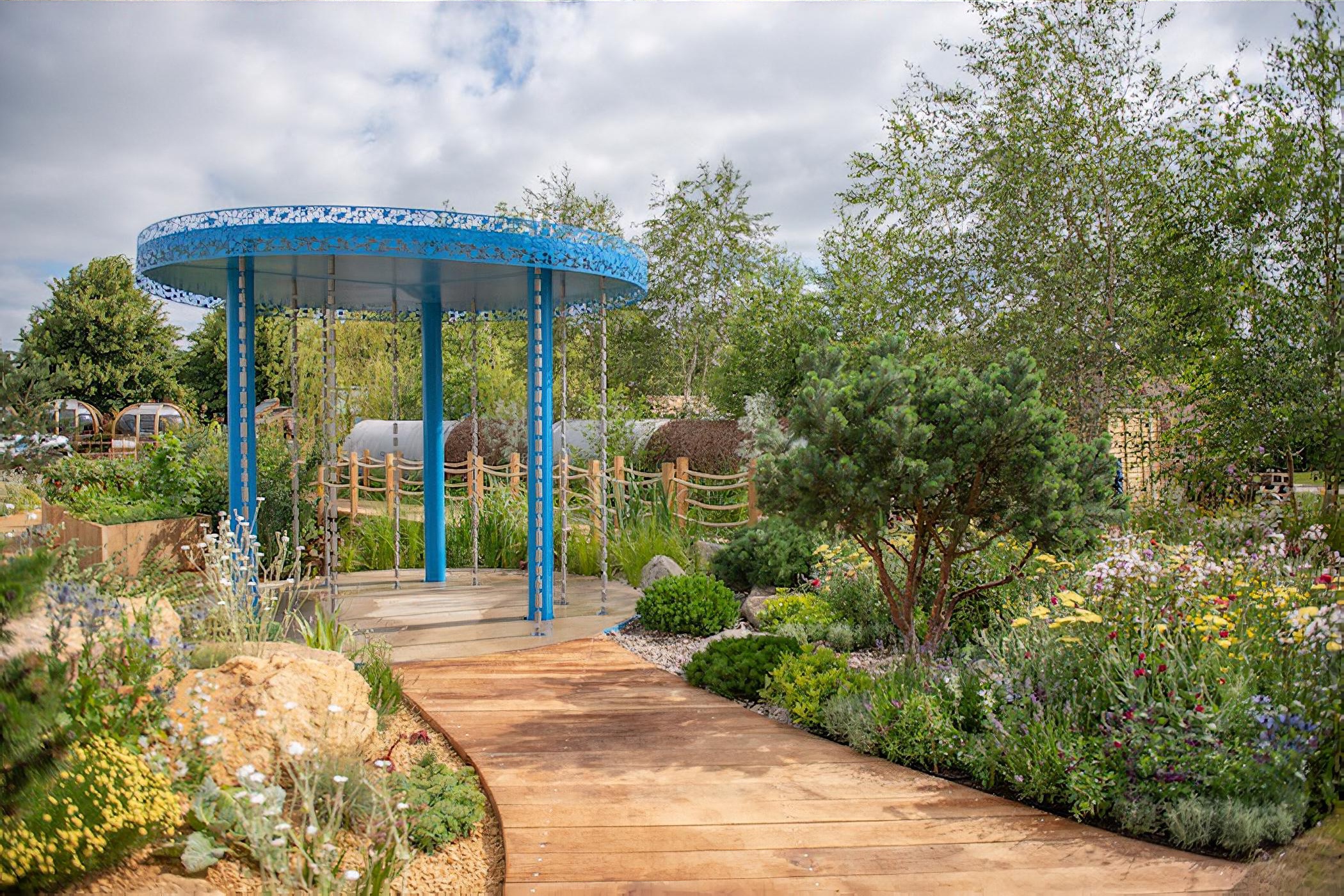 The Thames Water Flourishing Future Garden RHS Hampton Court Flower Show 2019 by  Garden Designer Tony Woods