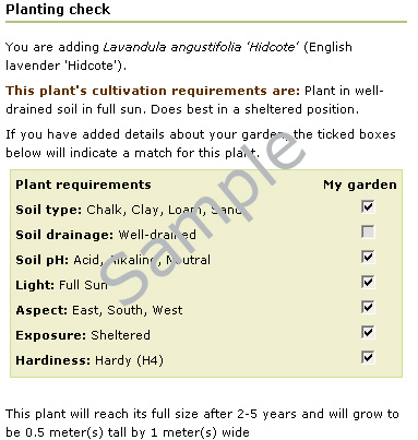Unique plant check